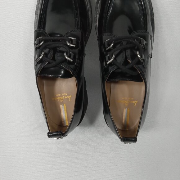 SAM EDELMAN 'Monna' Black Lug Sole Lace-up Oxford Womens Size 8 - Picture 8 of 15